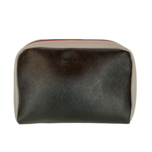 Cole Haan for American Airlines Amenities Travel Bag Black Gray with Red Lining - Picture 1 of 9